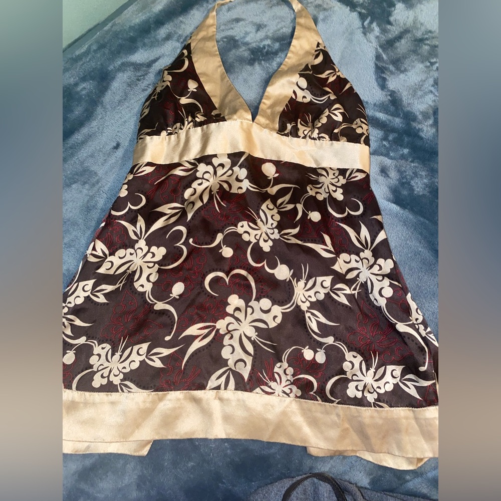 Bebe XS City Brown Tank Top Blouse